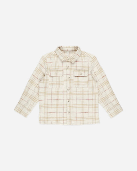 Collared Long Sleeve Shirt - Vintage Plaid