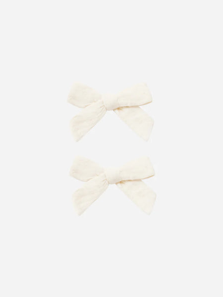 Bow Set w/ Clip - Ivory