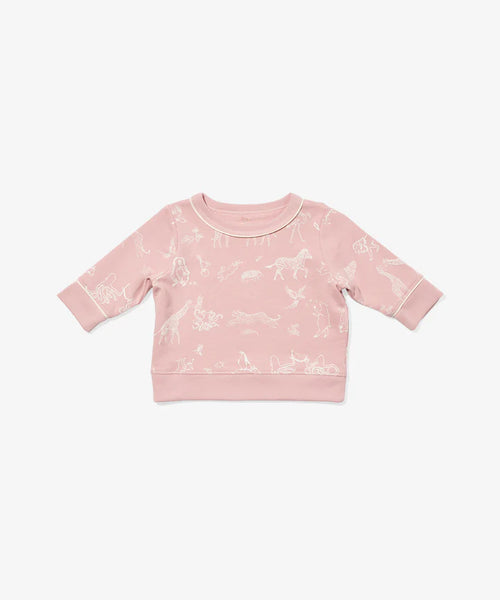 Rose Animal Parade Baby Sweatshirt
