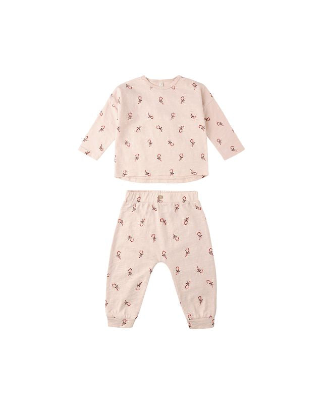 Long Sleeve Tee/Pant Set | Candy canes