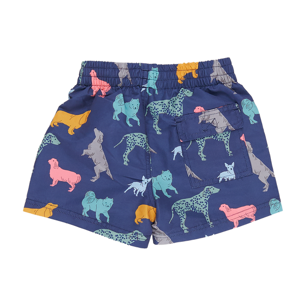 Boys Swim Trunk - Navy Dogs