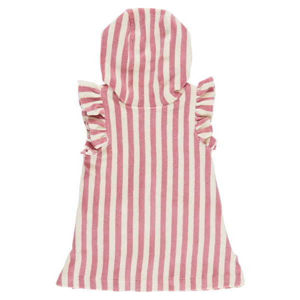 Girls Terry Coverup - Pink Stripe