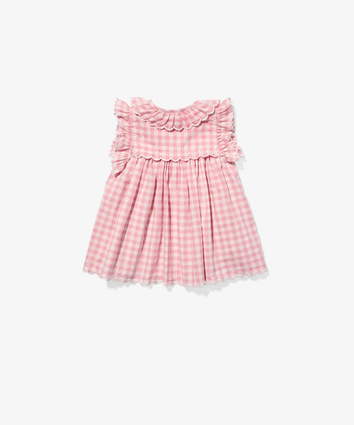 Sadie Baby Dress - Rose Check