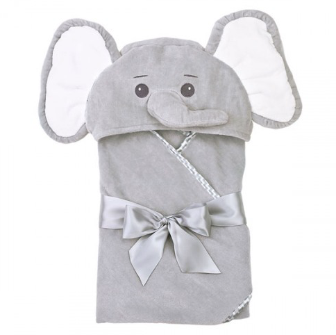 Lil Spout Grey Elephant Towel