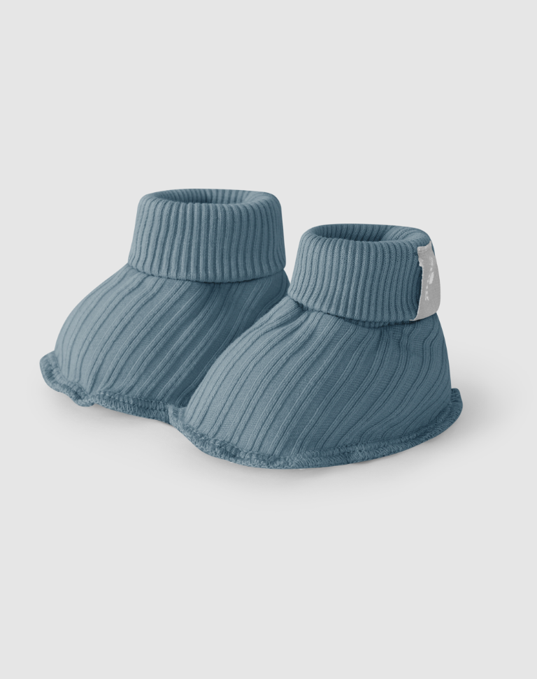 Ribbed Jersey Baby Booties - 3 Colors Available