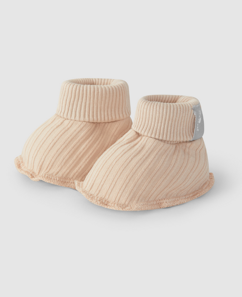 Ribbed Jersey Baby Booties - 3 Colors Available