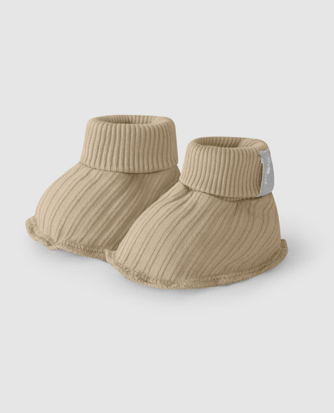 Ribbed Jersey Baby Booties - 3 Colors Available