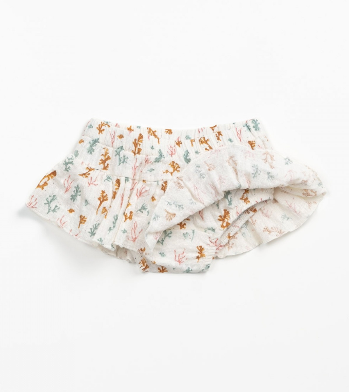 Skirted Ruffle Bloomers - Colorful Coral