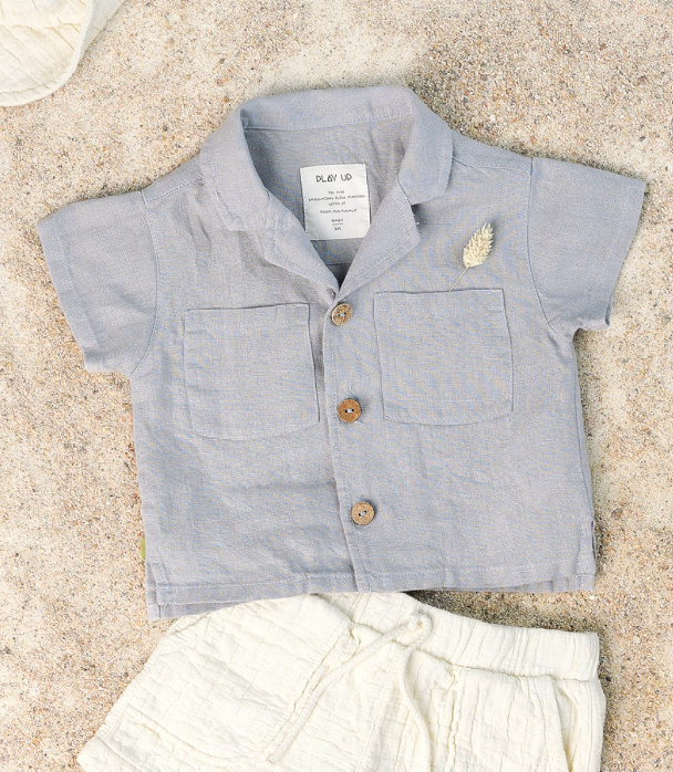 Linen SHirt - Pale Blue