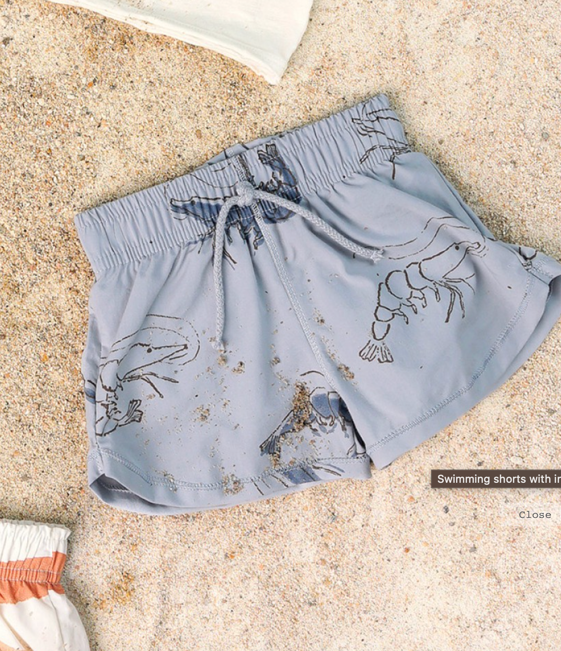 Organic Cotton Swim Shorts - Blue Prawns