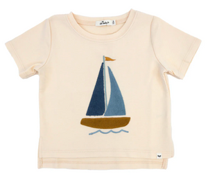 Sailboat Terry Raw Edge Tee