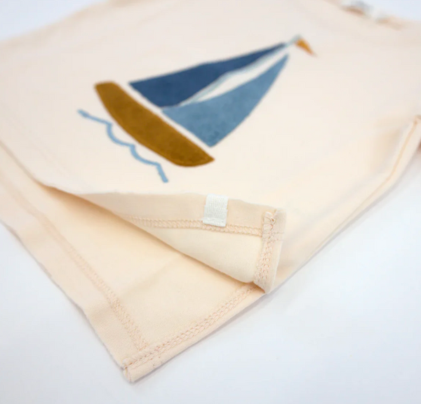 Sailboat Terry Raw Edge Tee