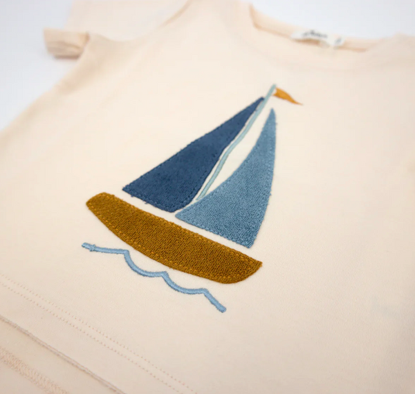 Sailboat Terry Raw Edge Tee