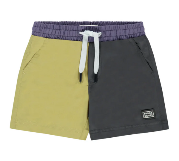 Boys Swim Short - Navy Color Block