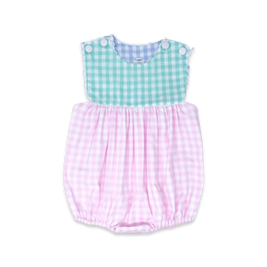 Charming Bubble - Pink, Mint, Blue Check