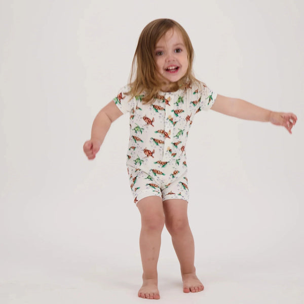 Sea Turtle Short Bamboo Romper