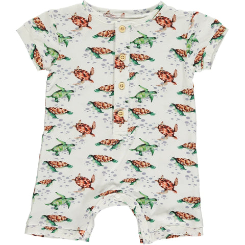 Sea Turtle Short Bamboo Romper