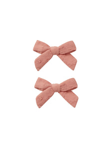 Bow Set w/ Clips - Lipstick