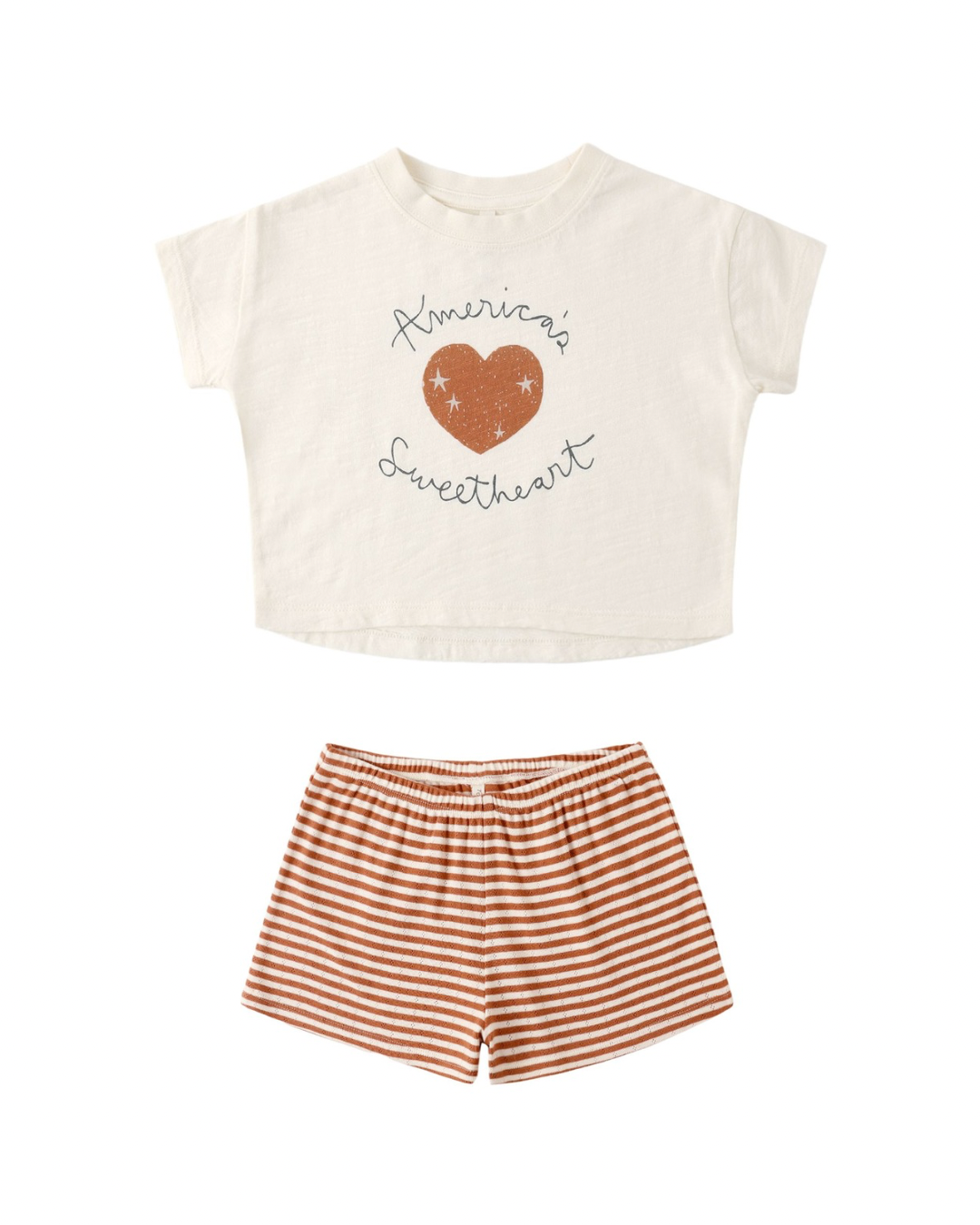 Boxy Tee/ Pointelle Short (American Sweetheart/Poppy)