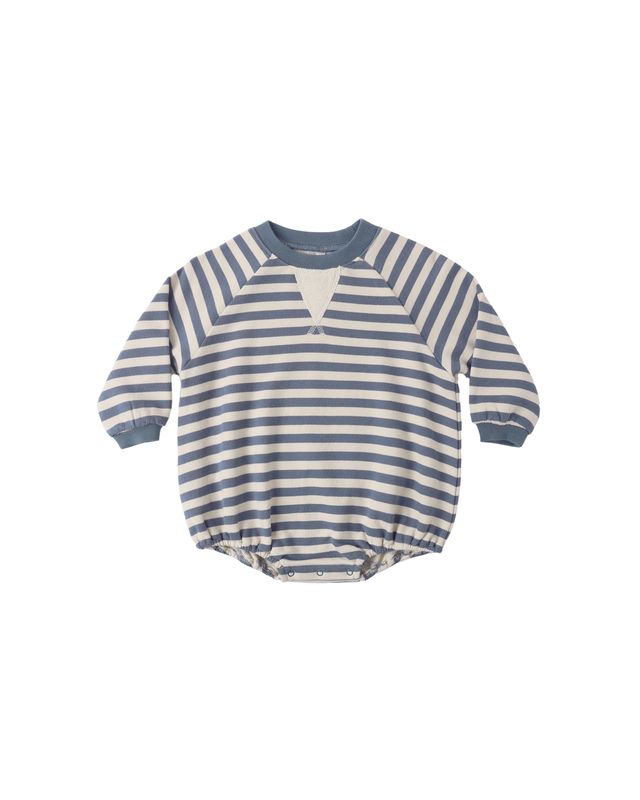 Crewneck Romper | Marine Stripe