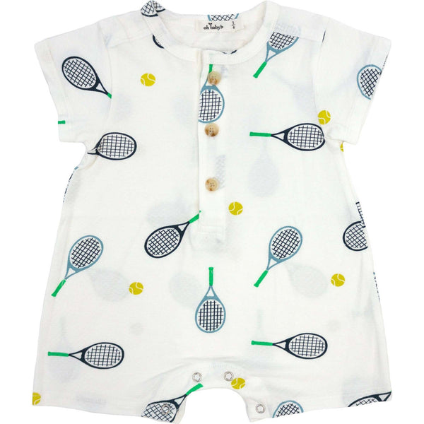 Short Sleeve Romper - Tennis