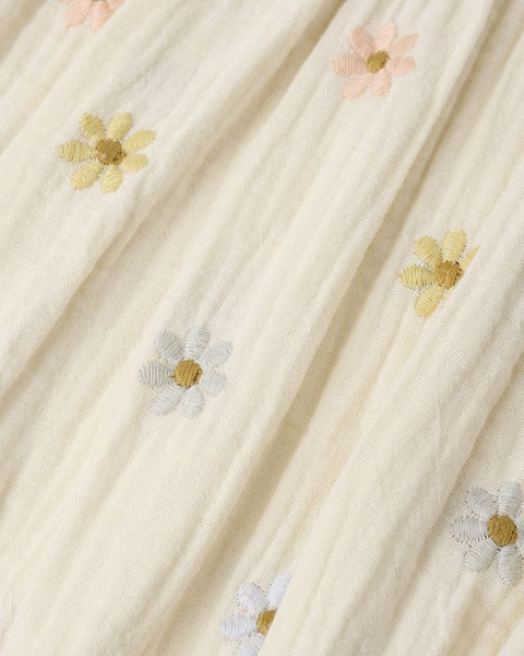 Amelia Romper Embroidered Daises