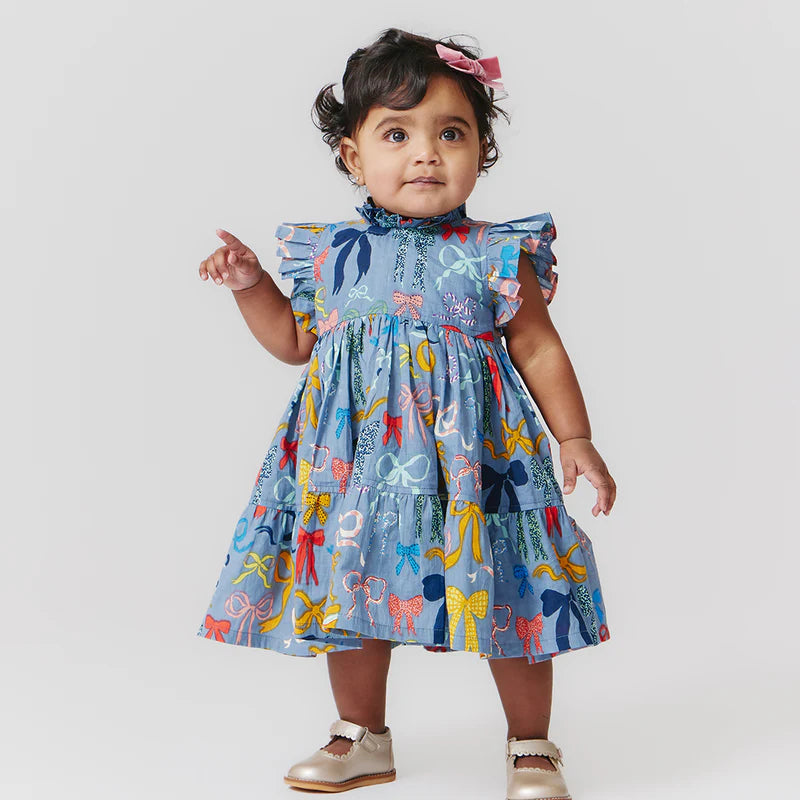 Baby Girls Jennifer Dress - Bows on Bows