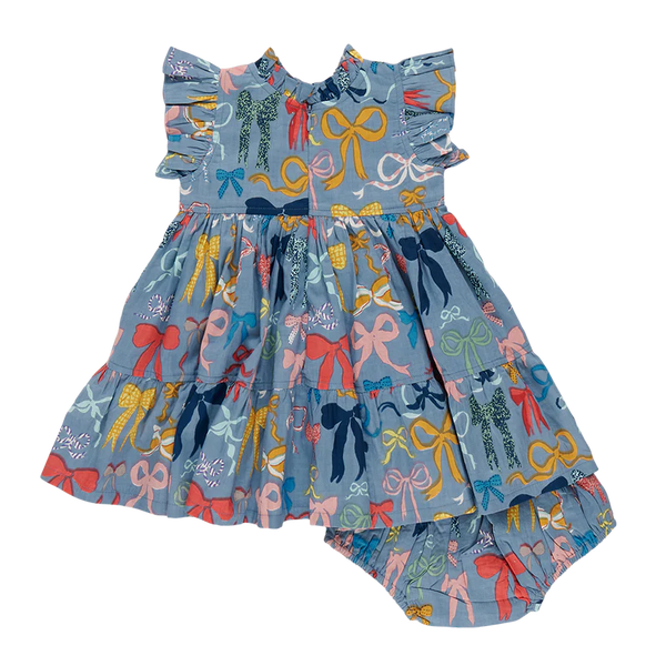 Baby Girls Jennifer Dress - Bows on Bows