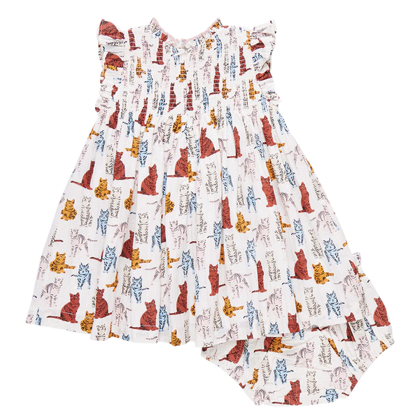 Baby Girls Stevie Dress - Tabby Cats