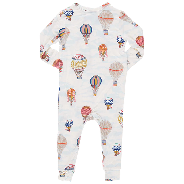 Baby Bamboo Zip Romper PJ - Hot Air Balloon