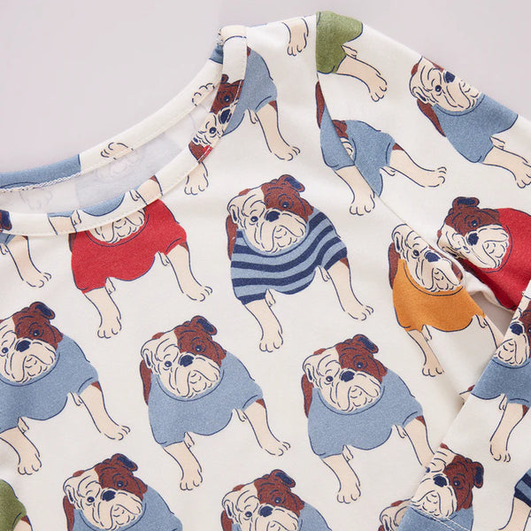 Kids Bamboo PJ Set - Bulldogs