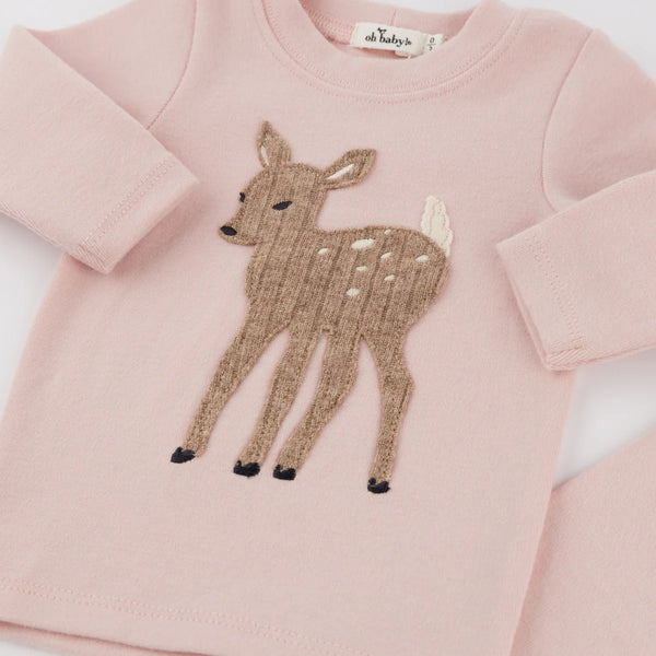 Deer Applique Set - Dusty Pink