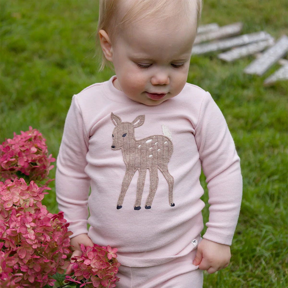 Deer Applique Set - Dusty Pink