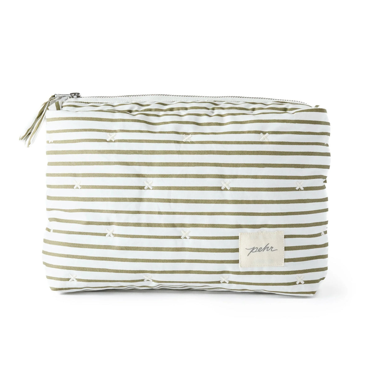 Medium On the Go Pouch - Stripes Away Olive