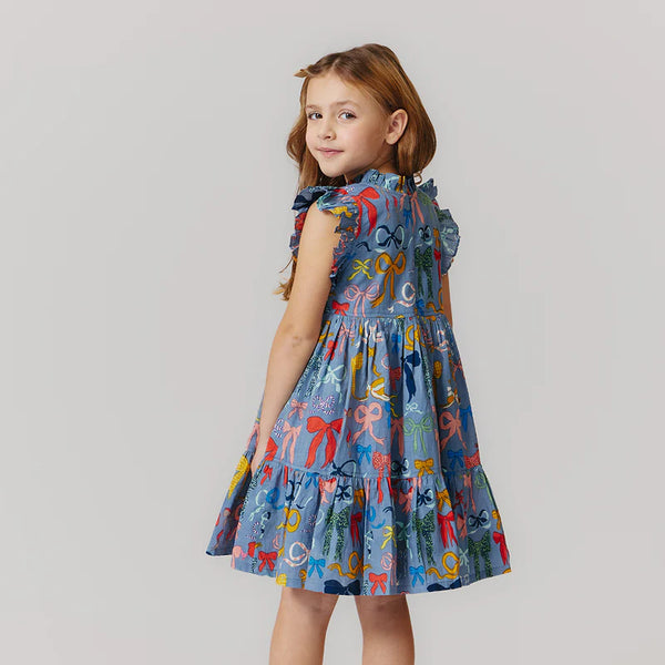 Girls Jennifer Dress - Bows on Bows