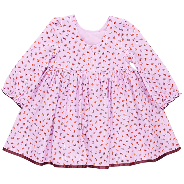 Girls Amma Dress - Lavender Tiny Roses