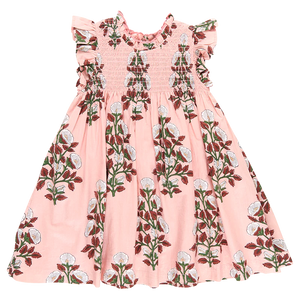 Girls Stevie Dress - Pink Bouquet Floral