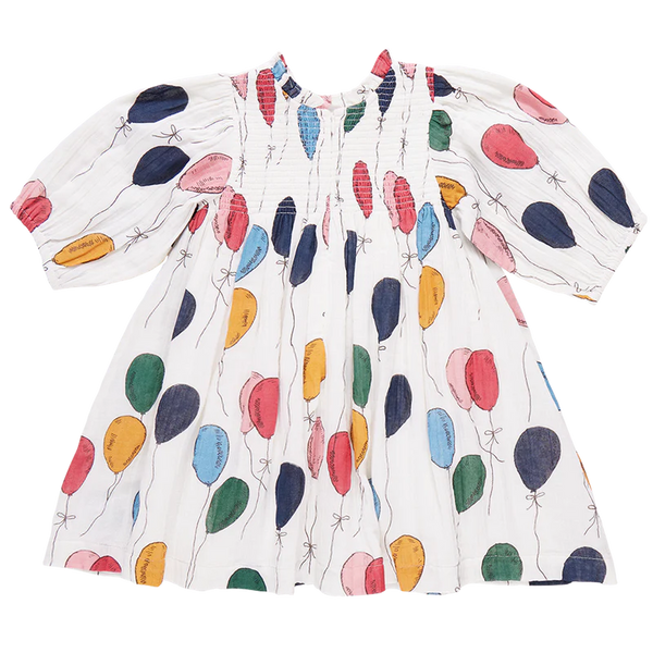 Girls Puff Sleeve Stevie Dress - Balloon Bunches