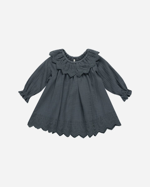 Long Sleeve Isla Dress - Indigo