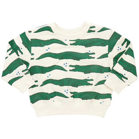 Kids Organic Sweatshirt - Crocodile Stars