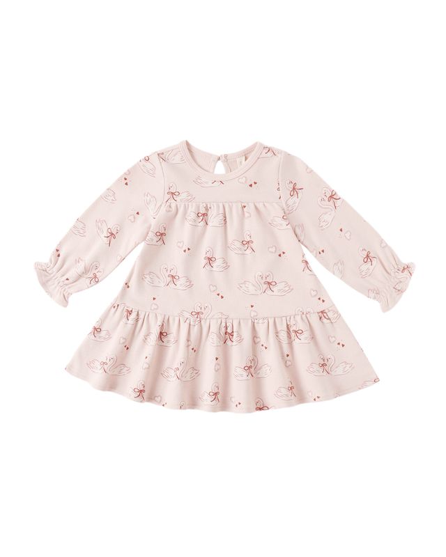 Tiered Jersey Dress (Swans)