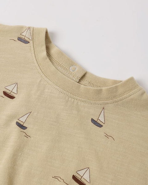 Relaxed Bubble Romper | Sailboats