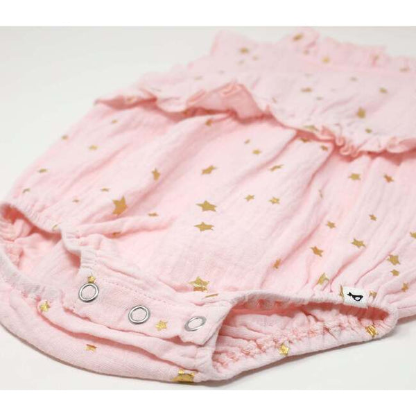 Gauze Romper - Gold Stars *LAST ONE - 6/12m*