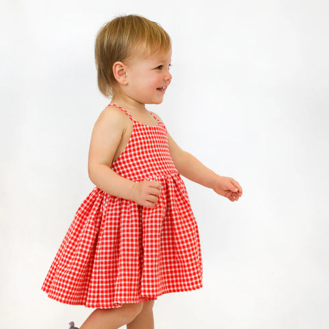 Party Dress - Cherry Red Gingham