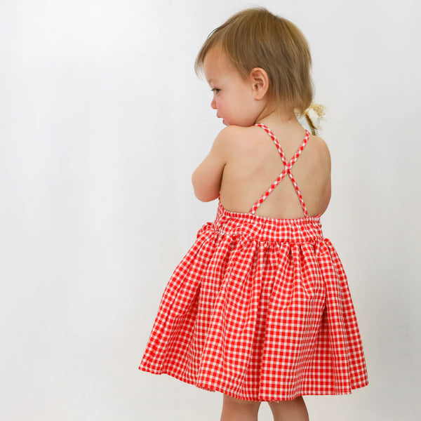 Party Dress - Cherry Red Gingham