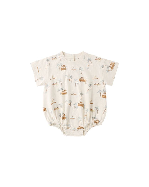Relaxed Bubble Romper Surf Town