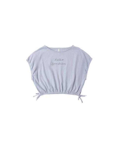 Hello Sunshine Cropped Cinch Tee/Smocked Mini Skirt