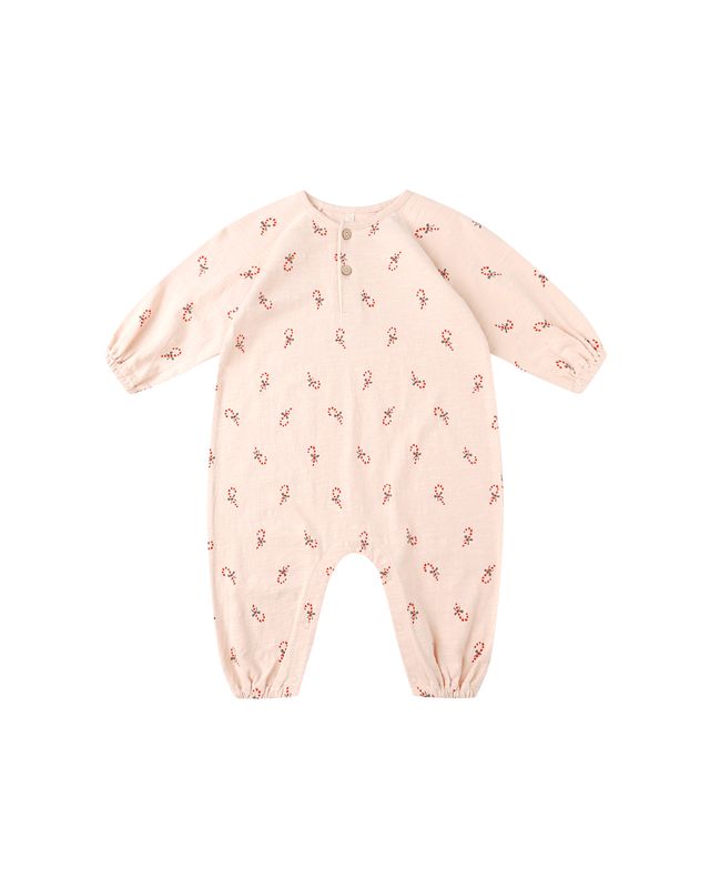 Henley Jumpsuit | Candy canes