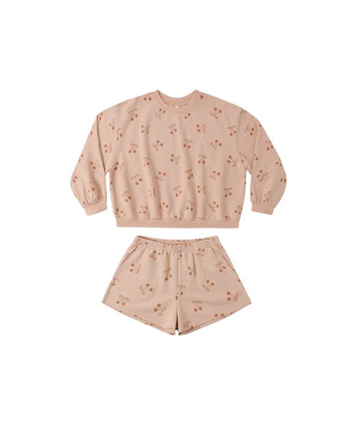 Summer Terry Set Cherry Bows