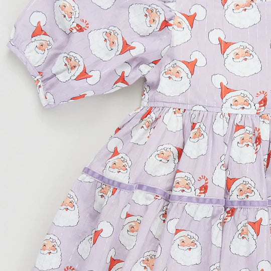 Mirabelle Dress - Lavender Santas